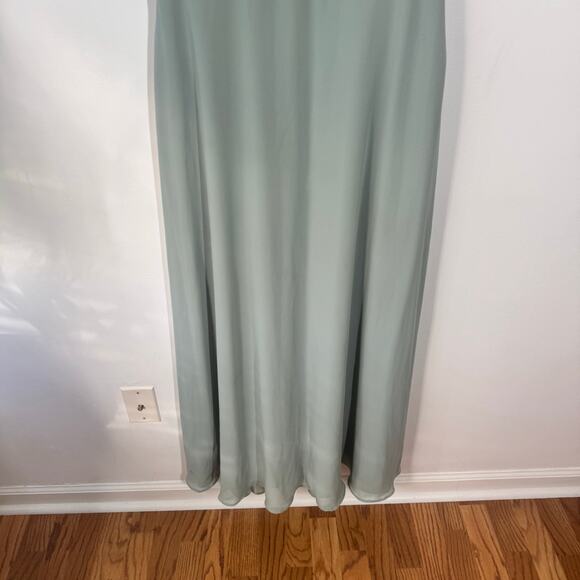 Birdy Grey DEVIN CONVERTIBLE DRESS Women M CHIFFON SAGE BRIDEMAID WEDDING - Picture 13 of 15